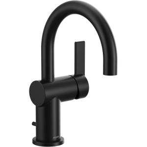imageMoen 6221 CIA Collection Single Handle Bathroom Sink Faucet ChromeMatte Black