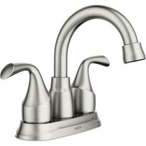 imageMoen 84115 Idora Bathroom Sink Faucet 4Inch Centerset ChromeBrushed Nickel