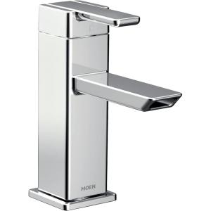 imageMoen 90 Degree Chrome OneHandle Modern Bathroom Faucet with Drain Assembly S6700Chrome