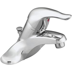 imageMoen Chateau Chrome Single Handle Centerset Lavatory Bathroom Faucet With Drain Assembly L64621