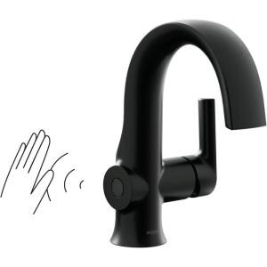 imageMoen Doux Chrome Motionsense Wave Touchless Single Handle Bathroom Sink Faucet S6910EWMatte Black
