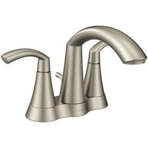 imageMoen Glyde Chrome TwoHandle High Arc Centerset Bathroom Faucet 6172Brushed Nickel