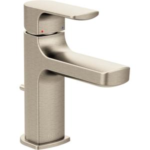 imageMoen Rizon Chrome OneHandle Modern Bathroom Faucet with Drain Assembly 6900Brushed Nickel