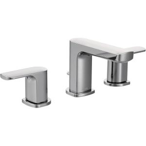 imageMoen Rizon Matte Black TwoHandle Widespread Bathroom Faucet Valve Required T6920BLChrome