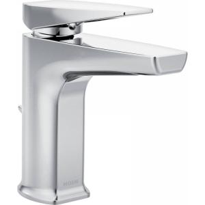 imageMoen S8000 Via OneHandle Modern Bathroom Faucet Matte Black and ChromeChrome