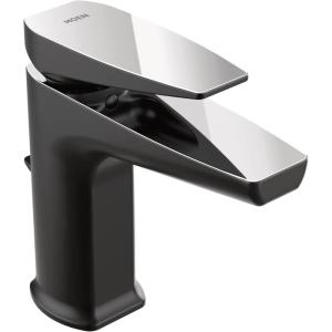 imageMoen S8000 Via OneHandle Modern Bathroom Faucet Matte Black and ChromeMatte BlackChrome