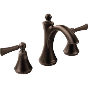 imageMoen T4520ORB Wynford TwoHandle Widespread HighArc Bathroom Faucet without Valve OilRubbed Bronze