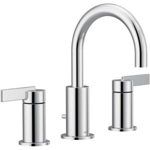 imageMoen T6222BL CIA Collection 8 in Widespread 2Handle HighArc Bathroom Faucet Trim Kit Valve Required Matte BlackChrome