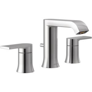 imageMoen T6708 Genta LX Two Handle Widespread Modern Bathroom Faucet Valve Required ChromeChrome