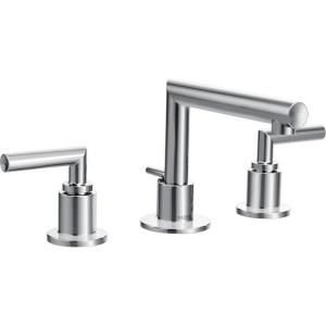 imageMoen TS43002 Arris TwoHandle Modern 8 in Widespread Bathroom Faucet Trim Kit Valve Required ChromeChrome
