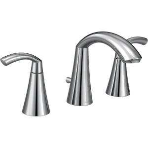 imageMoen TV6173BL Glyde TwoHandle High Arc Widespread Bathroom Sink Faucet for 3Hole Setups with Valve Included Matte BlackChrome