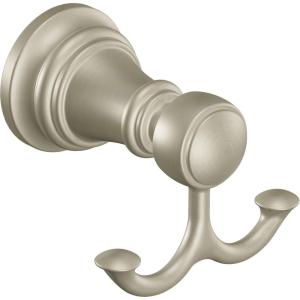 imageMoen YB8403BG Weymouth Double Robe Hook Brushed GoldBrushed Nickel