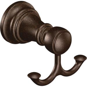 imageMoen YB8403BG Weymouth Double Robe Hook Brushed GoldOil Rubbed Bronze