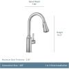 imageMOEN 87801SRS Conneaut One Handle Pulldown Kitchen Sink Faucet with Reflex Docking and Power Clean Spot Resist StainlessFaucet only