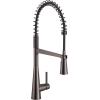 imageMoen 5925EWBL Sleek Spring Pulldown Kitchen Faucet with Power Boost Matte BlackBlack Stainless