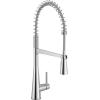imageMoen 5925EWBL Sleek Spring Pulldown Kitchen Faucet with Power Boost Matte BlackChrome