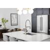 imageMoen 5925EWBL Sleek Spring Pulldown Kitchen Faucet with Power Boost Matte BlackSpot Resist Stainless