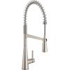 imageMoen 5925EWBL Sleek Spring Pulldown Kitchen Faucet with Power Boost Matte BlackSpot Resist Stainless