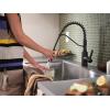 imageMoen 5926 Genta LX OneHandle High Arc Pulldown Kitchen Faucet ChromeMatte Black