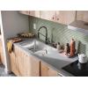 imageMoen 5926 Genta LX OneHandle High Arc Pulldown Kitchen Faucet ChromeMatte Black