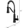 imageMoen 5927ORB Belfield OneHandle High Arc Pulldown Kitchen Faucet Oil Rubbed BronzeMatte Black