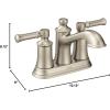 imageMoen 6802BN Dartmoor twohandle low arc bathroom faucet Brushed Nickel 1Brushed Nickel