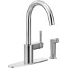 imageMoen 7165SRS Align OneHandle HighArc Modern Kitchen Faucet with Side Spray Spot Resist StainlessChrome