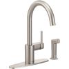 imageMoen 7165SRS Align OneHandle HighArc Modern Kitchen Faucet with Side Spray Spot Resist StainlessSpot Resist Stainless