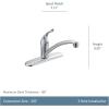 imageMoen 7425SRS Chateau OneHandle Low Arc Kitchen Faucet Spot Resist Stainless