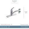 imageMoen 7430SRS Chateau OneHandle LowArc Kitchen Faucet with Side Sprayer Spot Resist Stainless
