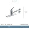 imageMoen 7430SRS Chateau OneHandle LowArc Kitchen Faucet with Side Sprayer Spot Resist Stainless