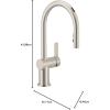 imageMoen 7622EVC CIA Smart Faucet Touchless Pull Down Sprayer Kitchen Faucet with Voice Control and Power Boost Includes Optional Matte Black Accents ChromeSpot Resist Stainless