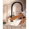 imageMoen 7622EVC CIA Smart Faucet Touchless Pull Down Sprayer Kitchen Faucet with Voice Control and Power Boost Includes Optional Matte Black Accents ChromeMatte Black