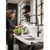 imageMoen 7622EVC CIA Smart Faucet Touchless Pull Down Sprayer Kitchen Faucet with Voice Control and Power Boost Includes Optional Matte Black Accents ChromeMatte Black
