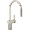imageMoen 7622EVC CIA Smart Faucet Touchless Pull Down Sprayer Kitchen Faucet with Voice Control and Power Boost Includes Optional Matte Black Accents ChromeSpot Resist Stainless