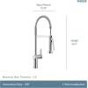 imageMoen 7622EVC CIA Smart Faucet Touchless Pull Down Sprayer Kitchen Faucet with Voice Control and Power Boost Includes Optional Matte Black Accents ChromeBrushed Gold