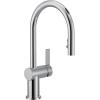 imageMoen 7622EVC CIA Smart Faucet Touchless Pull Down Sprayer Kitchen Faucet with Voice Control and Power Boost Includes Optional Matte Black Accents ChromeChrome