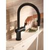 imageMoen 7622EVC CIA Smart Faucet Touchless Pull Down Sprayer Kitchen Faucet with Voice Control and Power Boost Includes Optional Matte Black Accents ChromeMatte Black