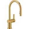 imageMoen 7622EVC CIA Smart Faucet Touchless Pull Down Sprayer Kitchen Faucet with Voice Control and Power Boost Includes Optional Matte Black Accents ChromeBrushed Gold