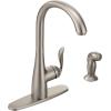 imageMoen 7790SRS Arbor One Handle High Arc Kitchen Faucet with Side Spray 0375 Spot Resist StainlessSpot Resist Stainless
