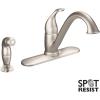 imageMoen 7840SRS Camerist OneHandle Low Arc Kitchen Faucet with Side Spray Spot Resist StainlessSpot Resist Stainless