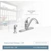 imageMoen 7840SRS Camerist OneHandle Low Arc Kitchen Faucet with Side Spray Spot Resist StainlessSpot Resist Stainless