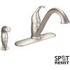 imageMoen 7840SRS Camerist OneHandle Low Arc Kitchen Faucet with Side Spray Spot Resist StainlessSpot Resist Stainless