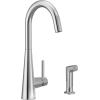 imageMoen 7870SRS Sleek OneHandle High Arc Kitchen Faucet with Side Spray Spot Resist StainlessChrome