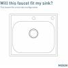 imageMoen 7871BL Sleek OneHandle High Arc Kitchen Faucet with InDeck Handle Matte BlackChrome