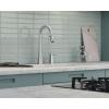 imageMoen 7871BL Sleek OneHandle High Arc Kitchen Faucet with InDeck Handle Matte BlackChrome