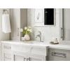 imageMoen 84980SRN Wellton SingleHandle Bathroom Faucet One Hole Bathroom Sink Faucet with Optional Deck Plate and Drain Assembly Spot Resist Brushed Nickel