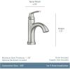 imageMoen 84980SRN Wellton SingleHandle Bathroom Faucet One Hole Bathroom Sink Faucet with Optional Deck Plate and Drain Assembly Spot Resist Brushed Nickel