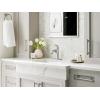 imageMoen 84980SRN Wellton SingleHandle Bathroom Faucet One Hole Bathroom Sink Faucet with Optional Deck Plate and Drain Assembly Spot Resist Brushed Nickel
