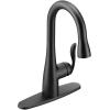imageMoen Arbor Spot Resist Stainless OneHandle Pulldown Bar Faucet Featuring Reflex Single Hole Kitchen Sink Faucet 5995SRSMatte Black
